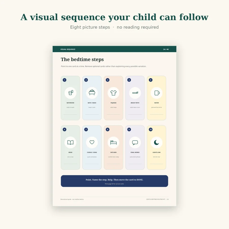 The bedtime steps page