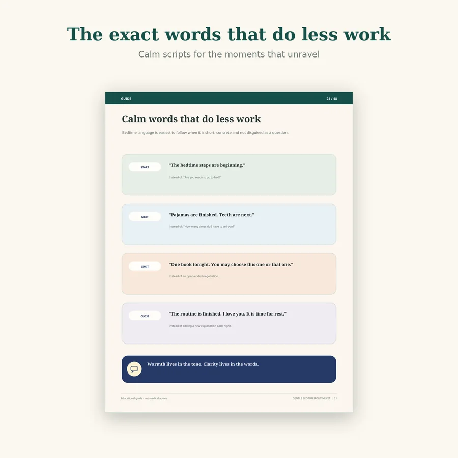 Calm words page