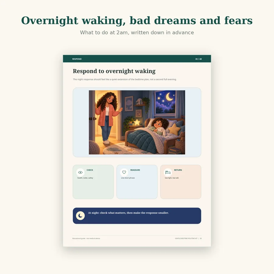 Overnight waking page