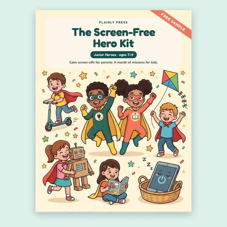 The free Screen-Free Hero sample